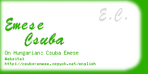 emese csuba business card